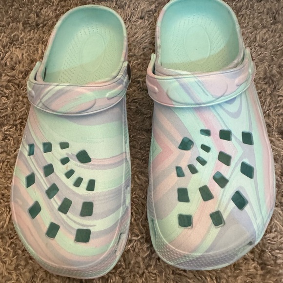 Turquoise pink multicolor, clogs new size 910 clock - Picture 1 of 8